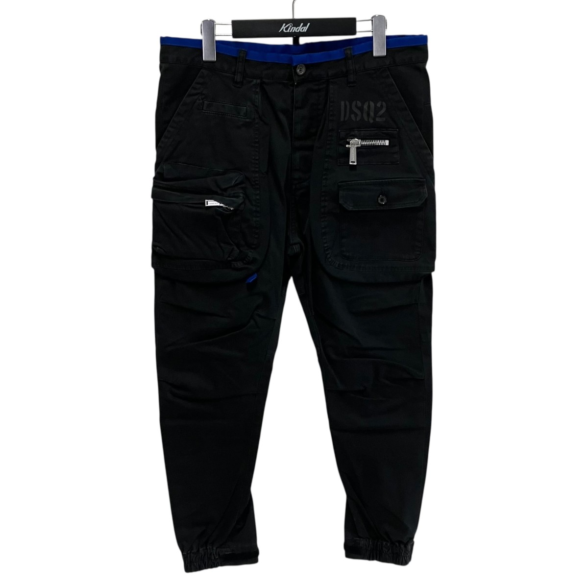【中古】DSQUARED2 22SS SEXY CARGO PANTS ズボン下 S74KB0675 黒いこと×青碧 大きさ：48 【030626】（ディースクエアード）