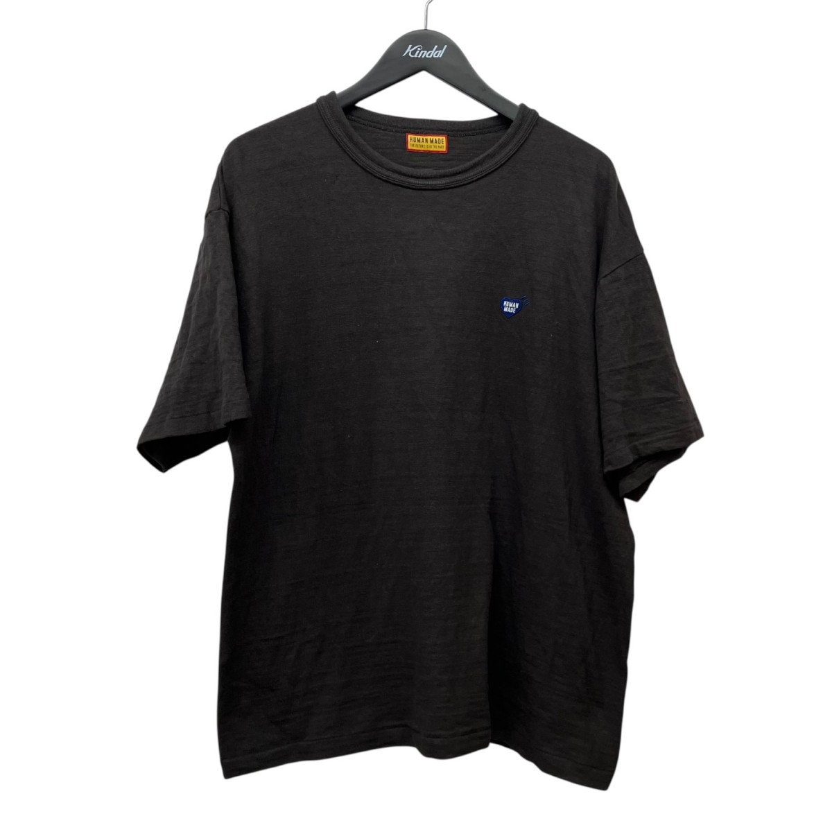 【中古】HUMAN MADE 縫い紋章半袖カットソー H10604 黒いこと 大きさ：XL 【030626】（ヒューマンお手伝いさん）
