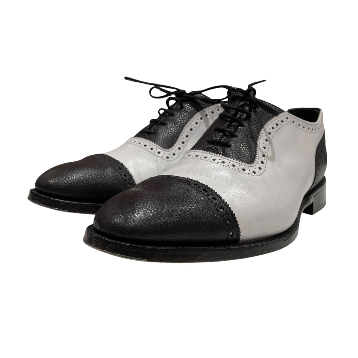 【中古】Tricker’s×CDG JUNYA WATANABE MAN なめし革シューズ WO-K103-001-1-3 黒いこと×白いこと 大いさ：書きあらわす皆無 【030626】（トリッカーズ×ジュンヤワタナベコムデギャルソン）