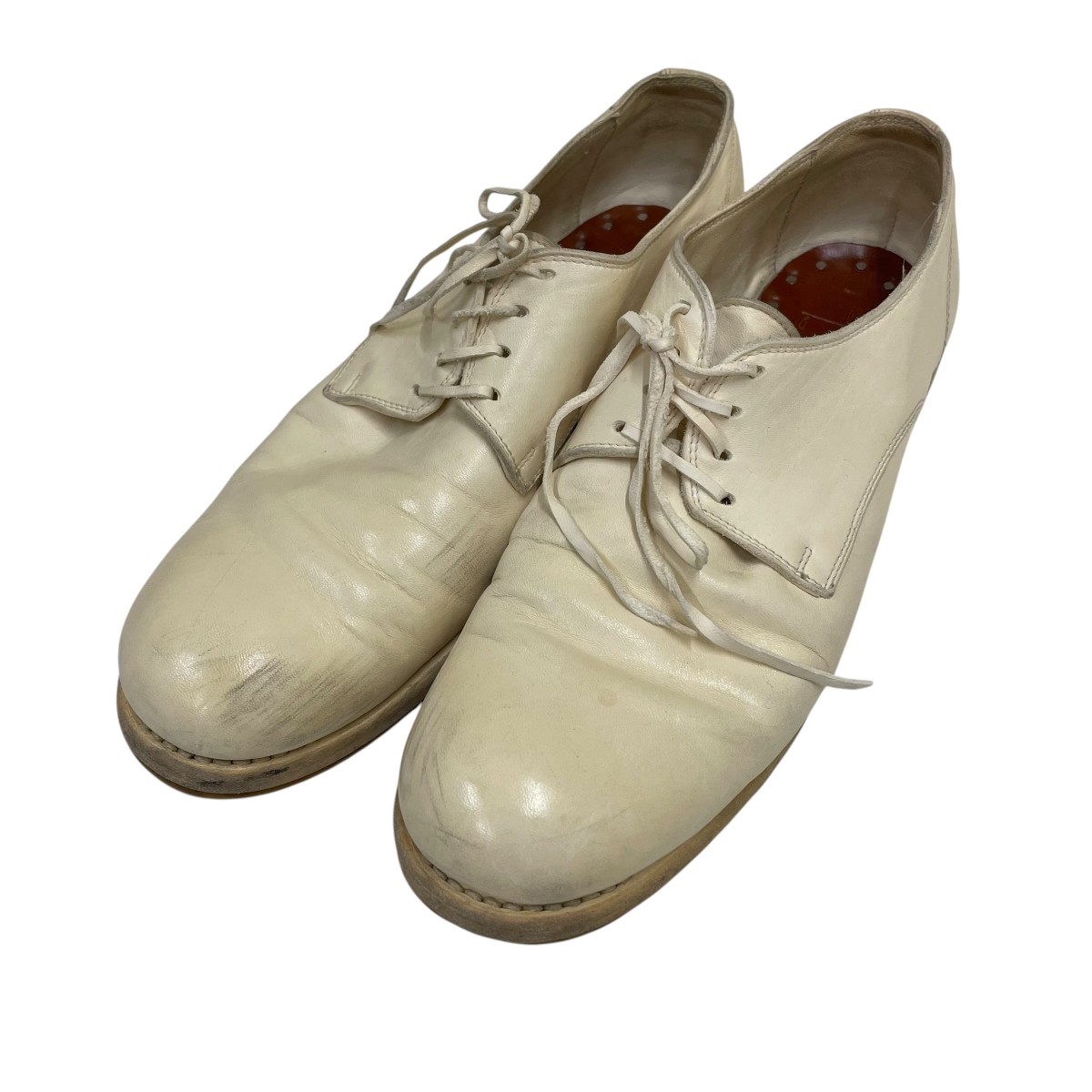 【中古】GUIDI 992 なめし革シューズ 白いこと 大きさ：43 【030626】（グイディ）