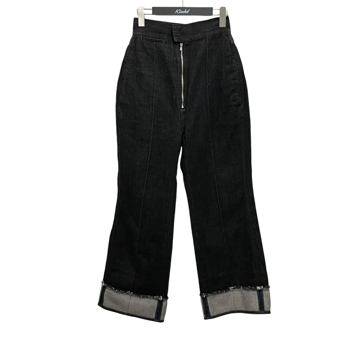 【中古】LIVINGTONE ロールアップデニムパンツ LT-BLEK3-02 黒いこと 大きさ：36 【030626】（リヴィントーン）