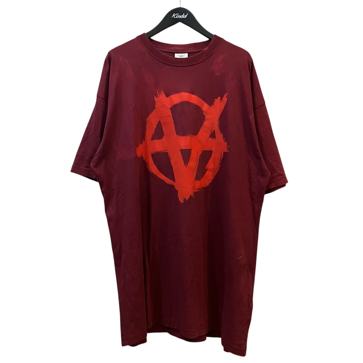 【中古】VETEMENTS アナーキーロゴティーシャツ UE51TR640R 赤銅色×赤いこと 大きさ：S 【040626】（ヴェトモン）