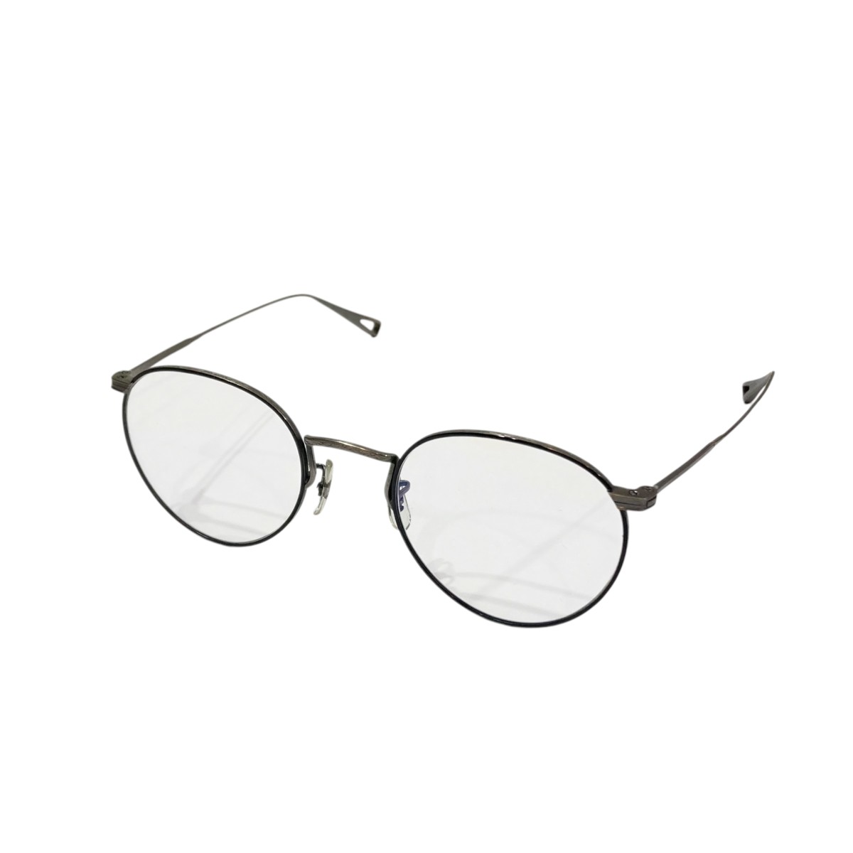 【中古】OLIVER PEOPLES眼鏡 シルバー&times;ブラック サイズ：47□22-145【価格見直し】｜ブランド古着のカインドオル