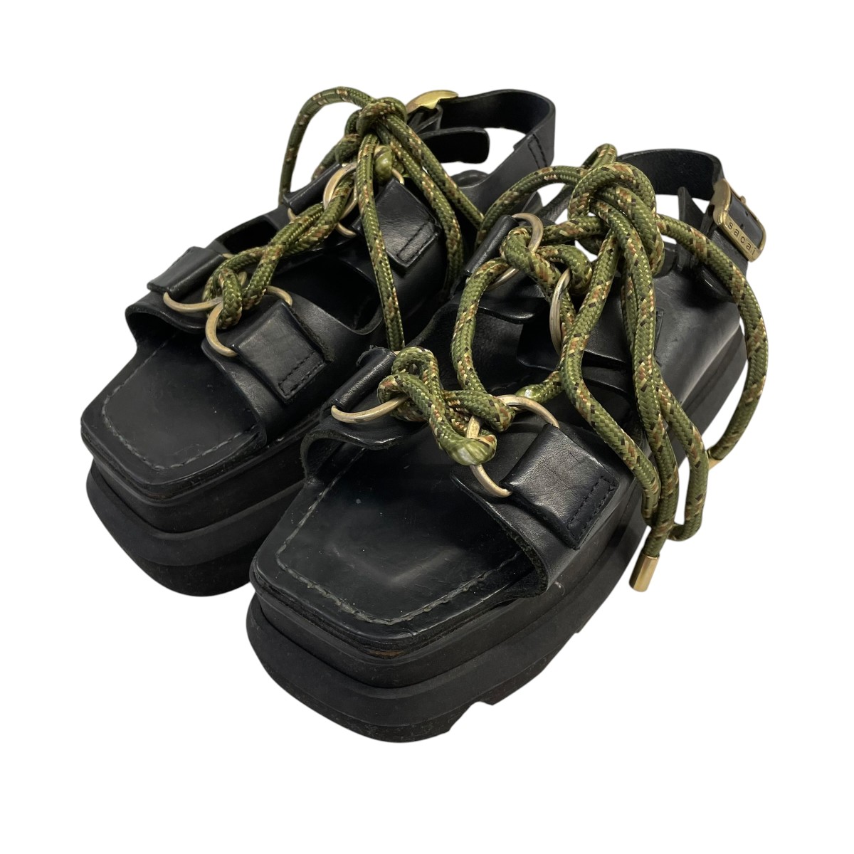 【中古】sacai 20SS 厚底サンダル 黒いこと 大いさ：35 【040626】（サカイ）