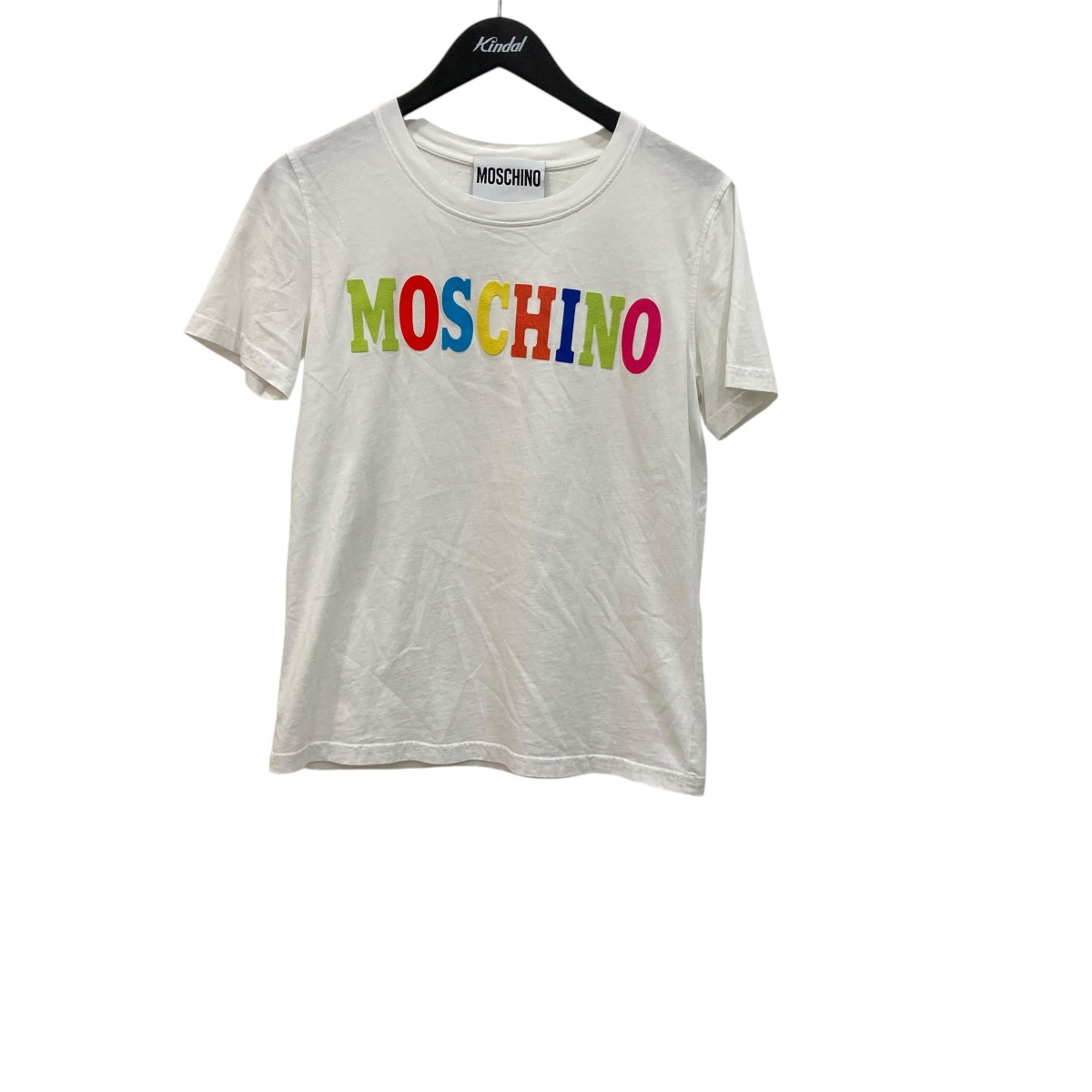 【中古】MOSCHINO 半袖カットソー A07200541 白いこと×マルチ色つや 大きさ：曖昧模糊たる 【040626】（モスキーノ）