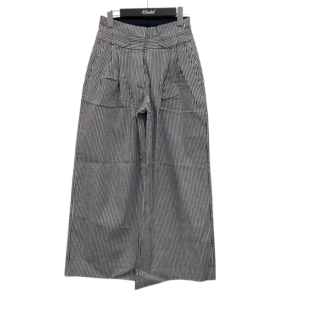 【中古】EMPORIO ARMANI 縞模様ズボン下 V2P13T 白いこと×米国海軍 大きさ：38 【040626】（エンポリオアルマーニ）