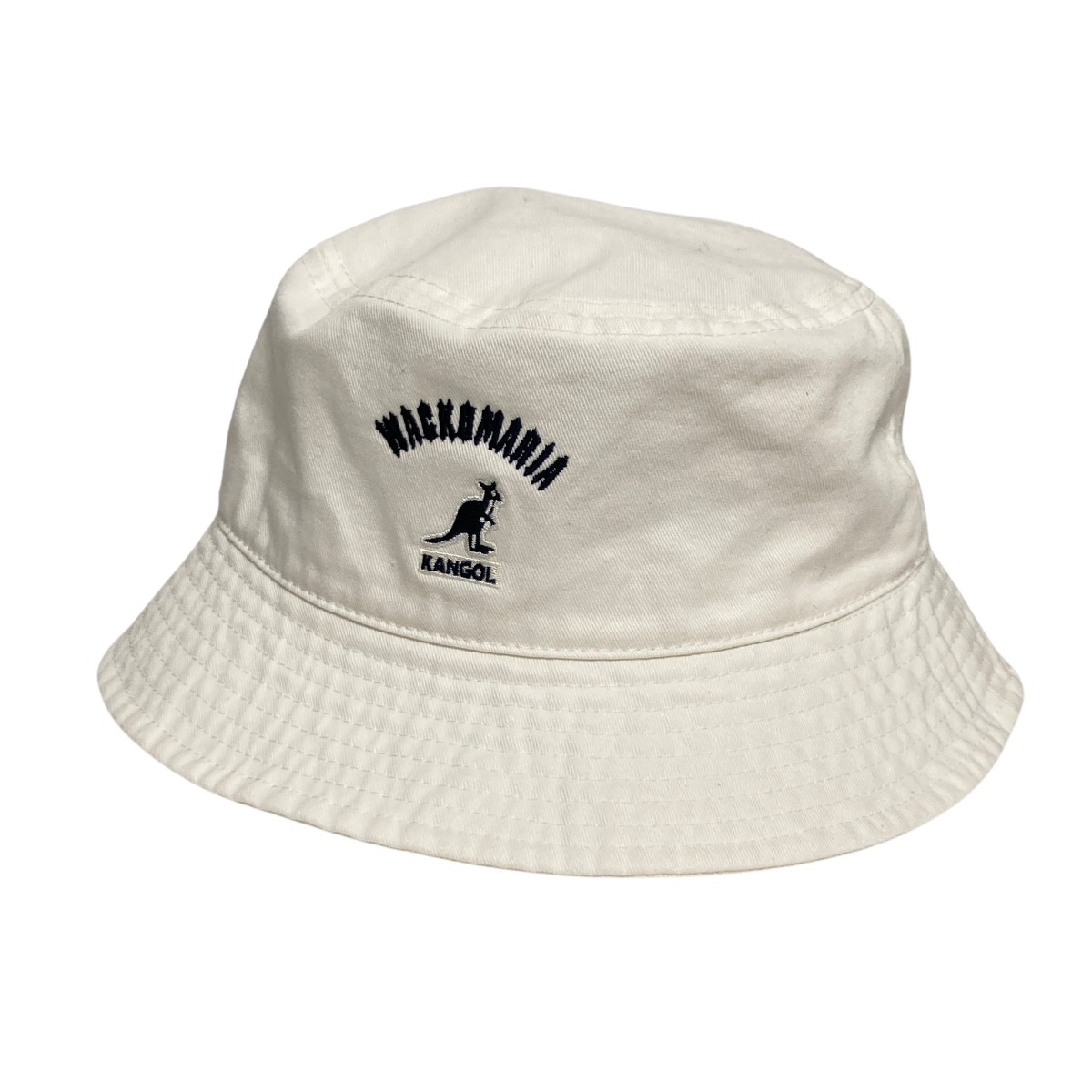 【中古】WACKO MARIA×KANGOL 26SS WASHED BUCKET 井戸釣瓶かぶり笠 26SS-WMA-HA01 白いこと 大きさ：L 【040626】（ワコマリア×カン行き先）