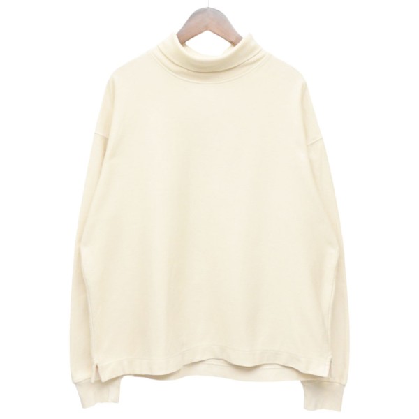【中古】LEMAIRE オーバーサイズタートルネックロングスリーブＴシャツ 長袖ティーシャツ M 183 JE140 LI015 ベージュ 大きさ：L 【020626】（ルメール）