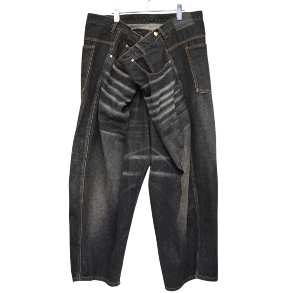 【中古】ORIMI 2026SS OVERLAP BUGGY DENIM PANTS オーバーラップバギーデニムパンツ S26202 黒いこと 大きさ：Free 【030626】（オリミ）