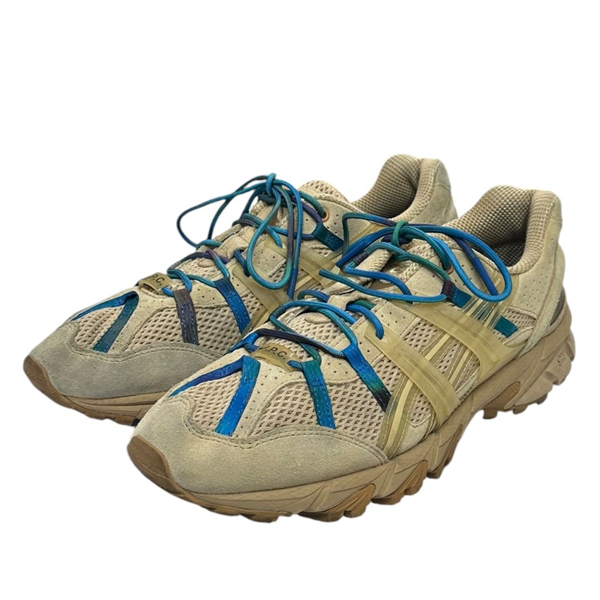 【中古】asics×A．P．C． Gel Sonoma 15-50／Dune Men Dune／Dune ゲルソノマ ダブルネームスニーカー 1203A226 ベージュ系 大いさ：US9.5 【030626】（アシックス×アーペーセー）