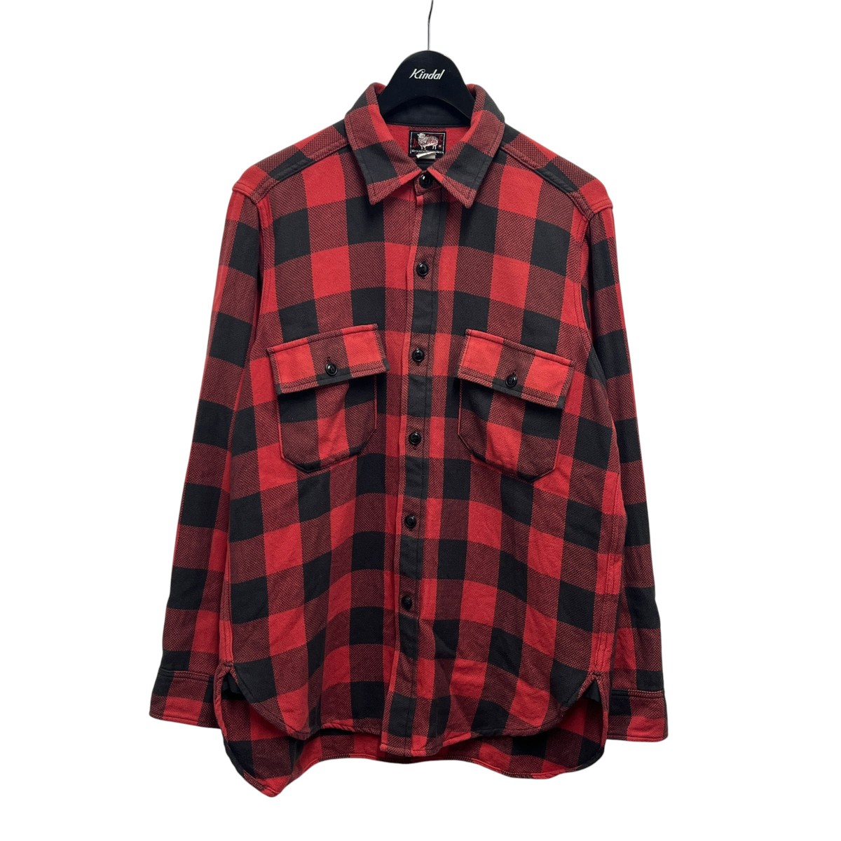 【中古】WOOLRICH LONG SLEEVE AUTHENTIC FLANNEL SHIRT WOSI0080K 赤いこと 大きさ：M 【020626】（羊毛分限者）