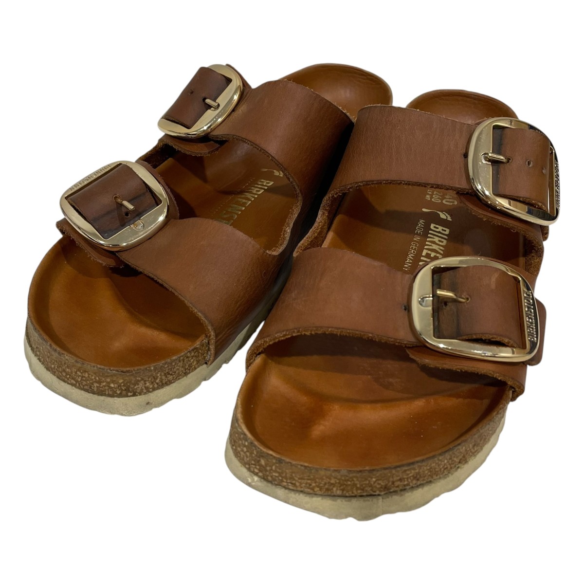 【中古】BIRKENSTOCK オイルドヌバックレザーサンダル Arizona Big Buckle アリゾナ ビッグバックル 1011073 赤銅色 大きさ：26珊 【040626】（ビルケンシュトック）