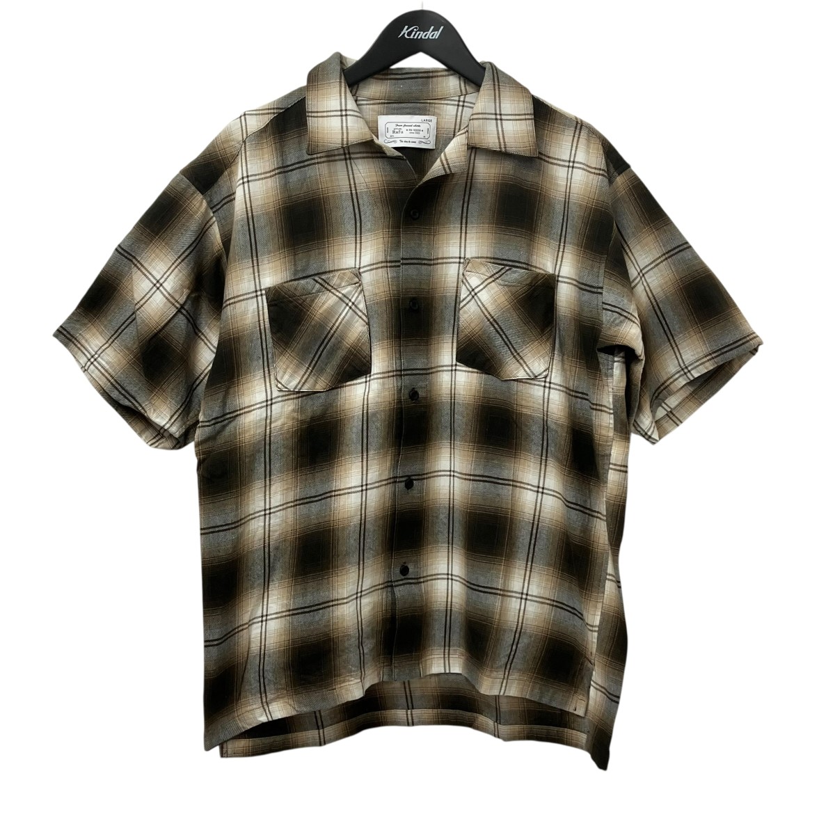 【中古】Rafu BOX SHORT-SLEEVE SHIRTS  半袖プルオーバー 黒いこと 大きさ：L 【040626】（気が大きい）