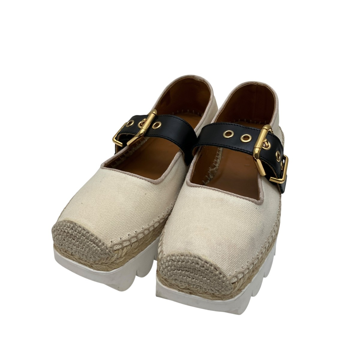 【中古】MARNI エスパドリーユ シューズ ベージュ 大いさ：35 【040626】（マルニ）