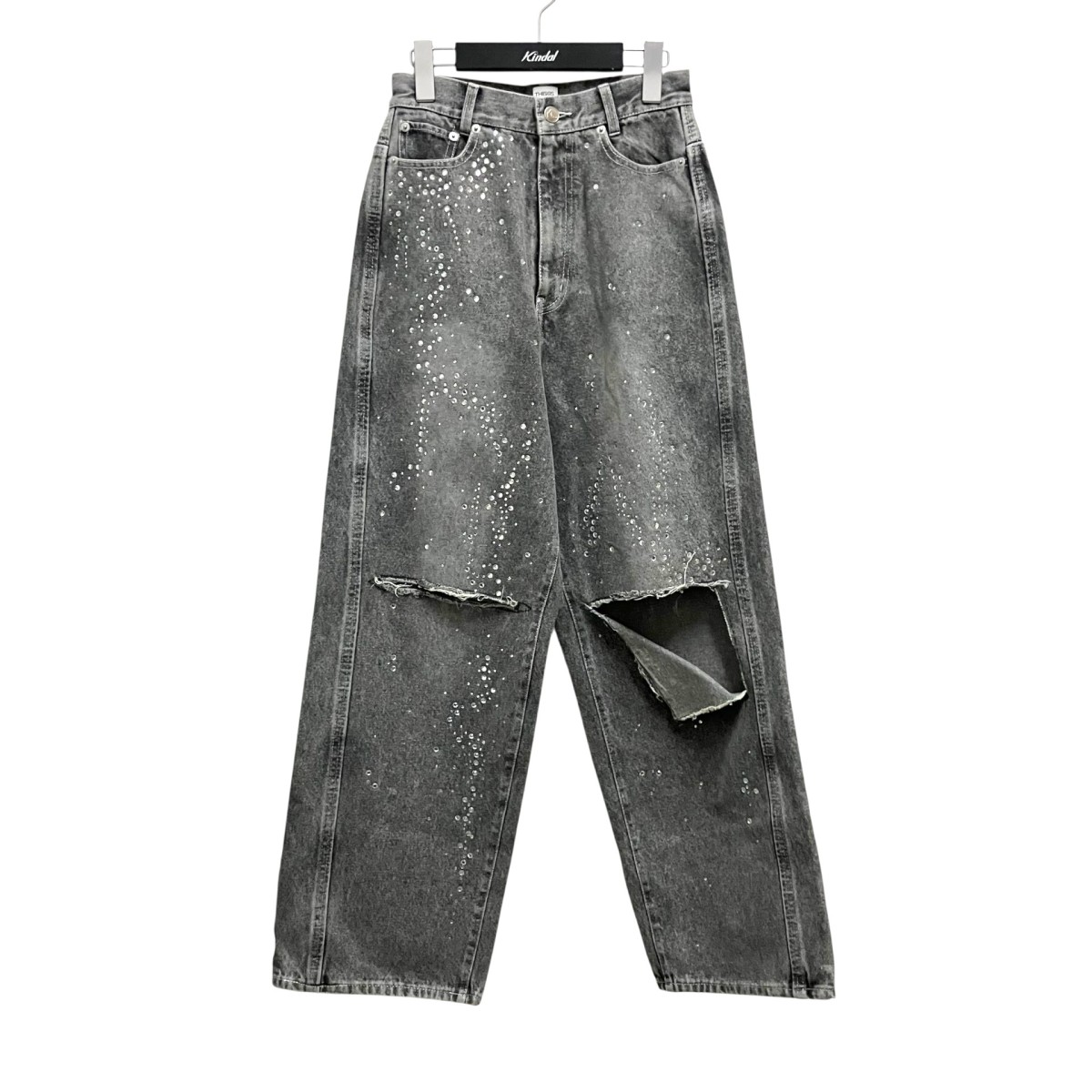 【中古】THINGS THAT MATTER ビジューデニムパンツ 0585TM0508P 薄墨色 大きさ：1 【040626】（シングスザットマター）