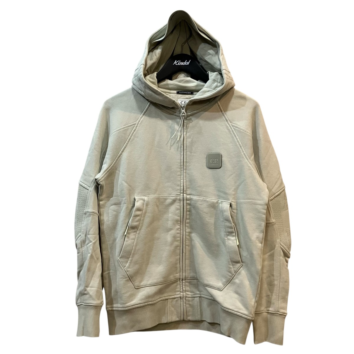 【中古】C.P COMPANY ロゴジップパーカー 13CMSS007A ライトグレー サイズ:XS 【040626】(シーピーカンパニー)|ブランド古着のカインドオル