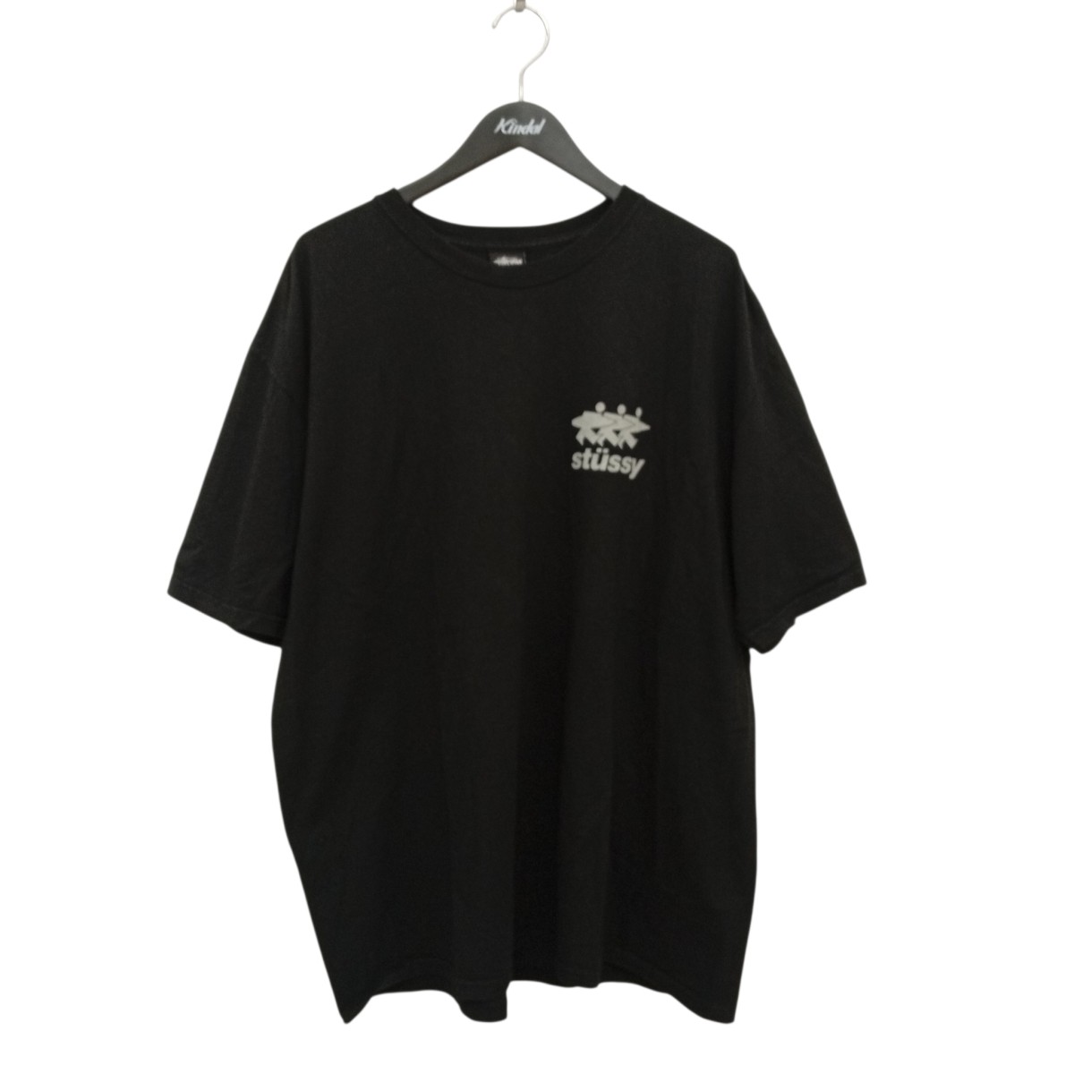 【中古】stussy SURF WORK HALF T-SHIRTS 半袖カットソー 黒いこと 大きさ：XL 【040626】（ステューシー）