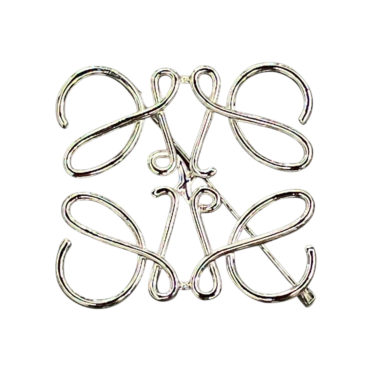 【中古】LOEWE アナグラムブローチ 【040626】（ロエベ）