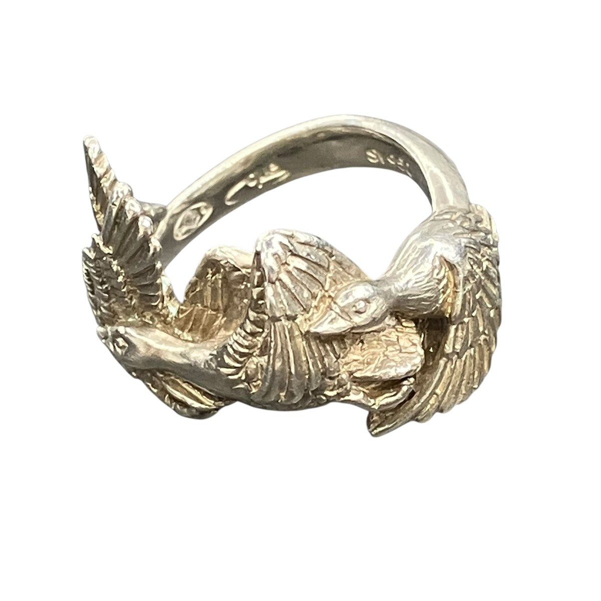 【中古】GEODESIQUE しろがね色輪っか しろがね色 大きさ：約13号 【040626】（ジィオデシック）