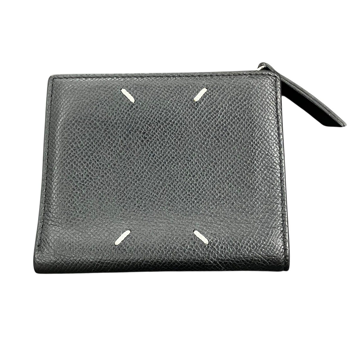 【中古】Maison Margiela 4編み目 フリップフラップウォレット SA1UI0020 黒いこと 【040626】（メゾンマルジェラ）