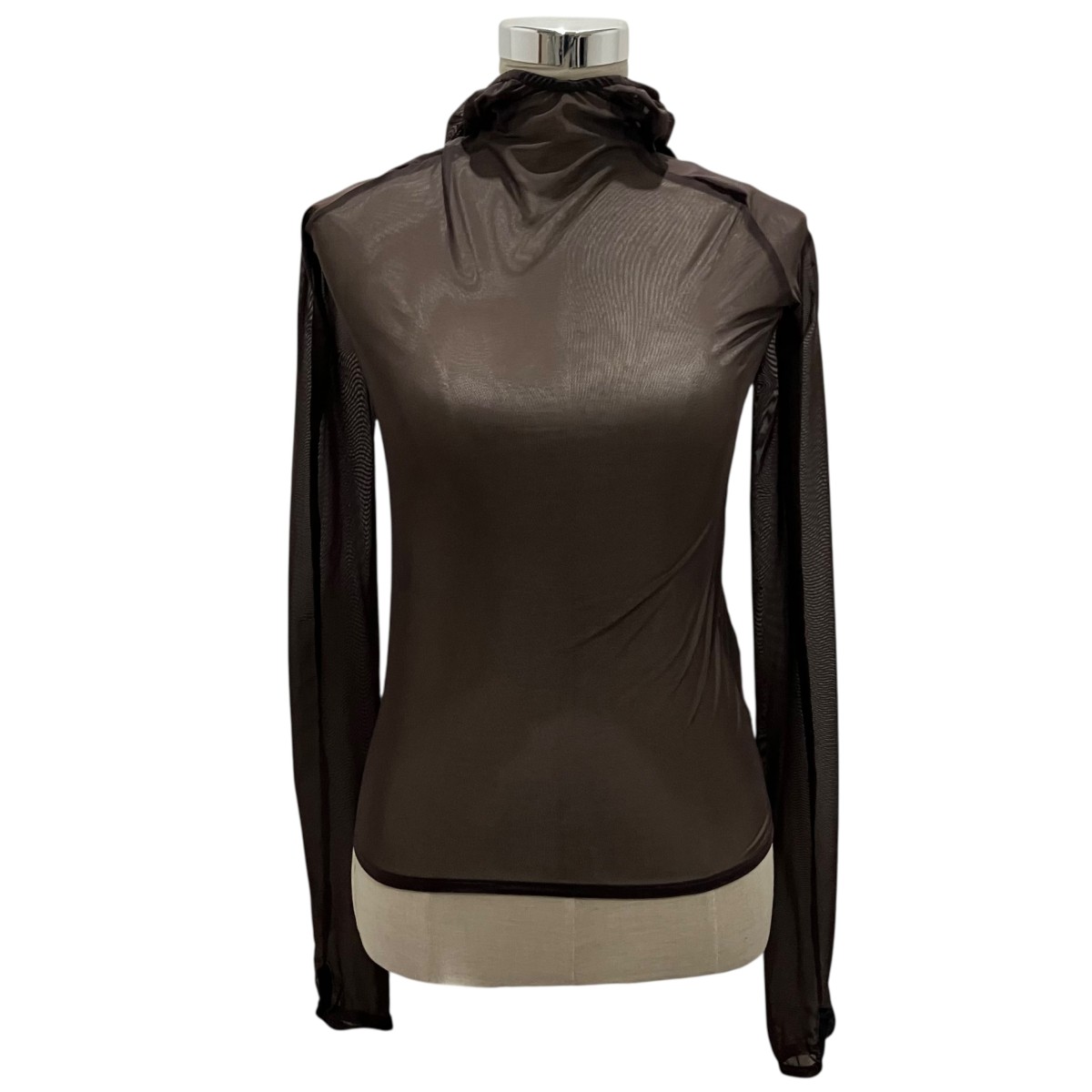 【中古】JOHANNA PARV 【MESH TOP W HOOD】 メッシュパーカー JPAW24 赤銅色 大きさ：S 【040626】（ジョアンナ・パーヴ）