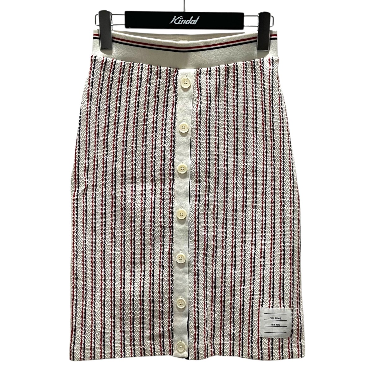 【中古】Thom Browne ツィードスコート FJK061A-07403960 トリコロール色合い 大きさ：38 【040626】（トム・赤銅色）