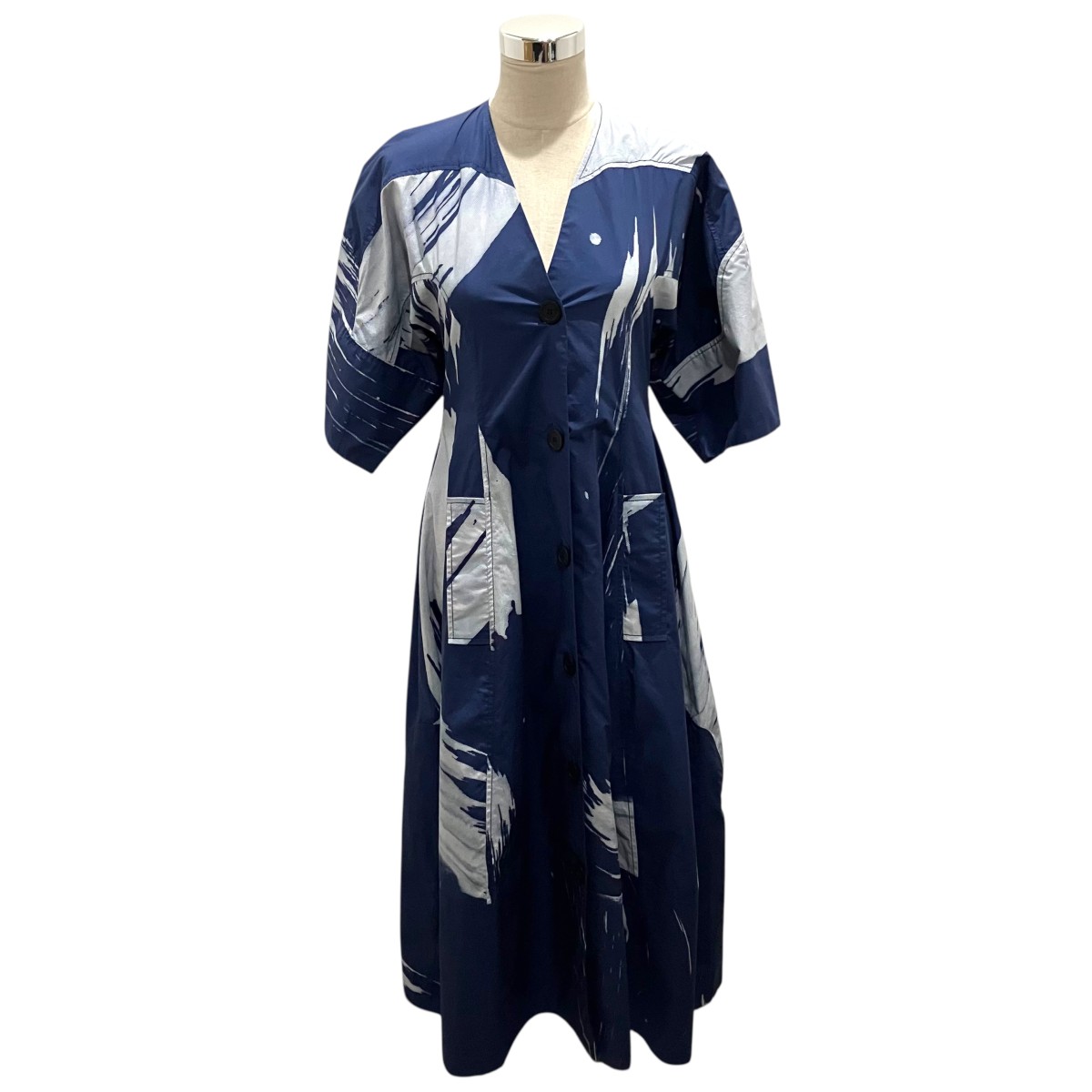 【中古】LEE MATHEWS 総柄衣裳 米国海軍 大きさ：0 【040626】（リー・マシュー）