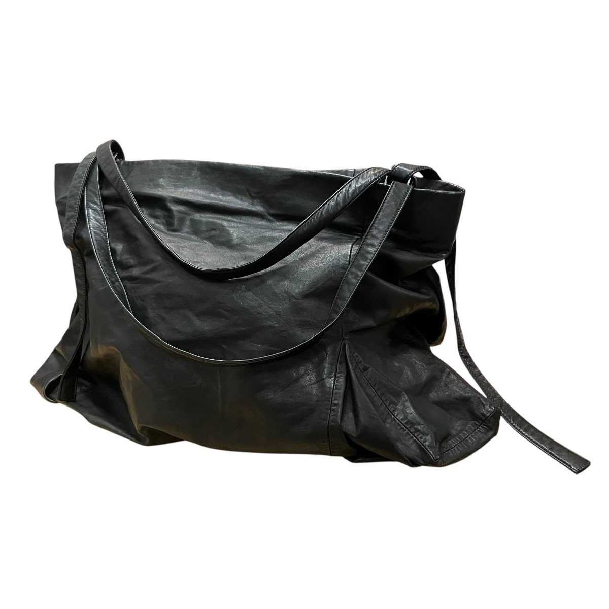 【中古】discord Yohji Yamamoto レザートートバッグ 黒いこと 大きさ：- 【040626】（ディス吊りひも ヨウジヤマモト）