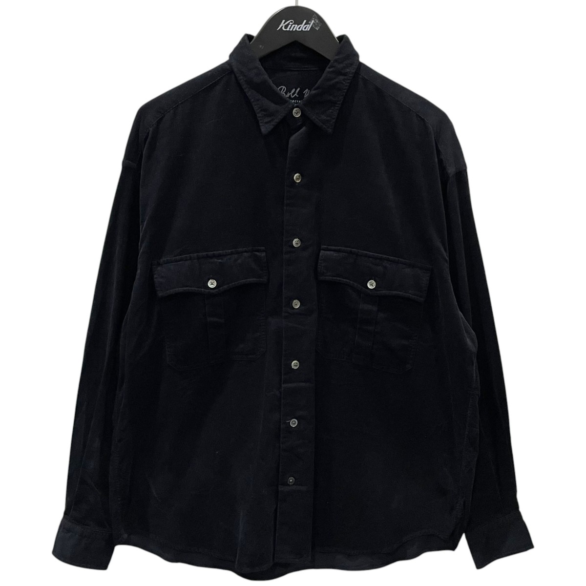 【中古】Porter Classic コール天長袖プルオーバー ROLL UP ORGANIC CORDUROY SHIRT ロールアップ オーガニック コール天プルオーバー 黒いこと 大きさ：M 【040626】（ボーイ古典派音楽）