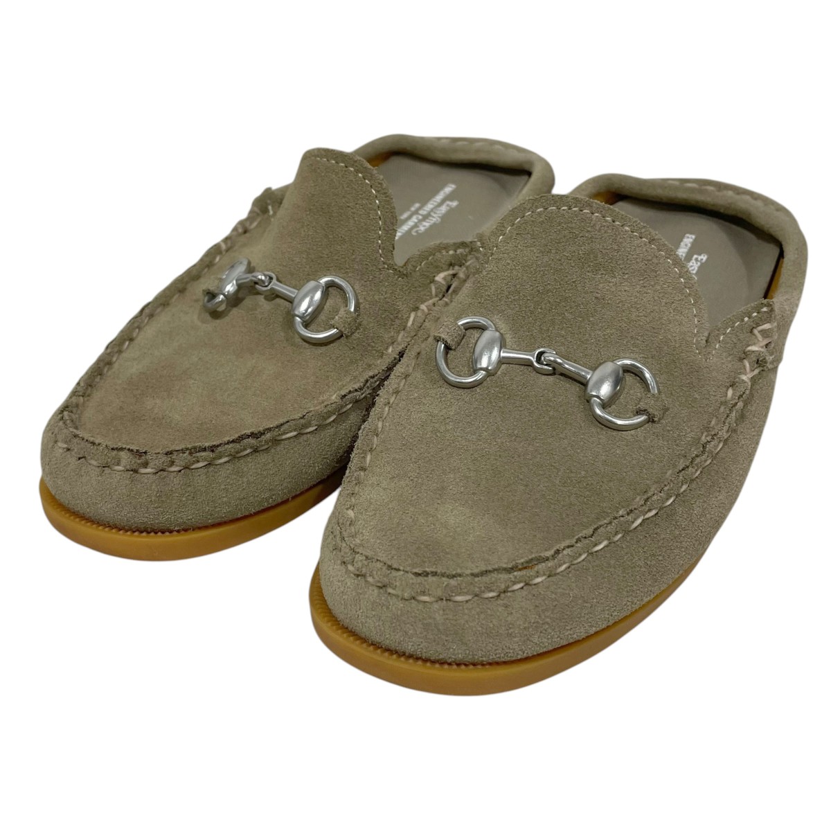 【中古】Easy moc×Engineered Garments スウェードスリッポンシューズ Slide Bit Moc． - Suede 横すべり ビット モック スウェード LN501 トープ 大きさ：7 【040626】（イージーモック×エンジニアドガーメンツ）