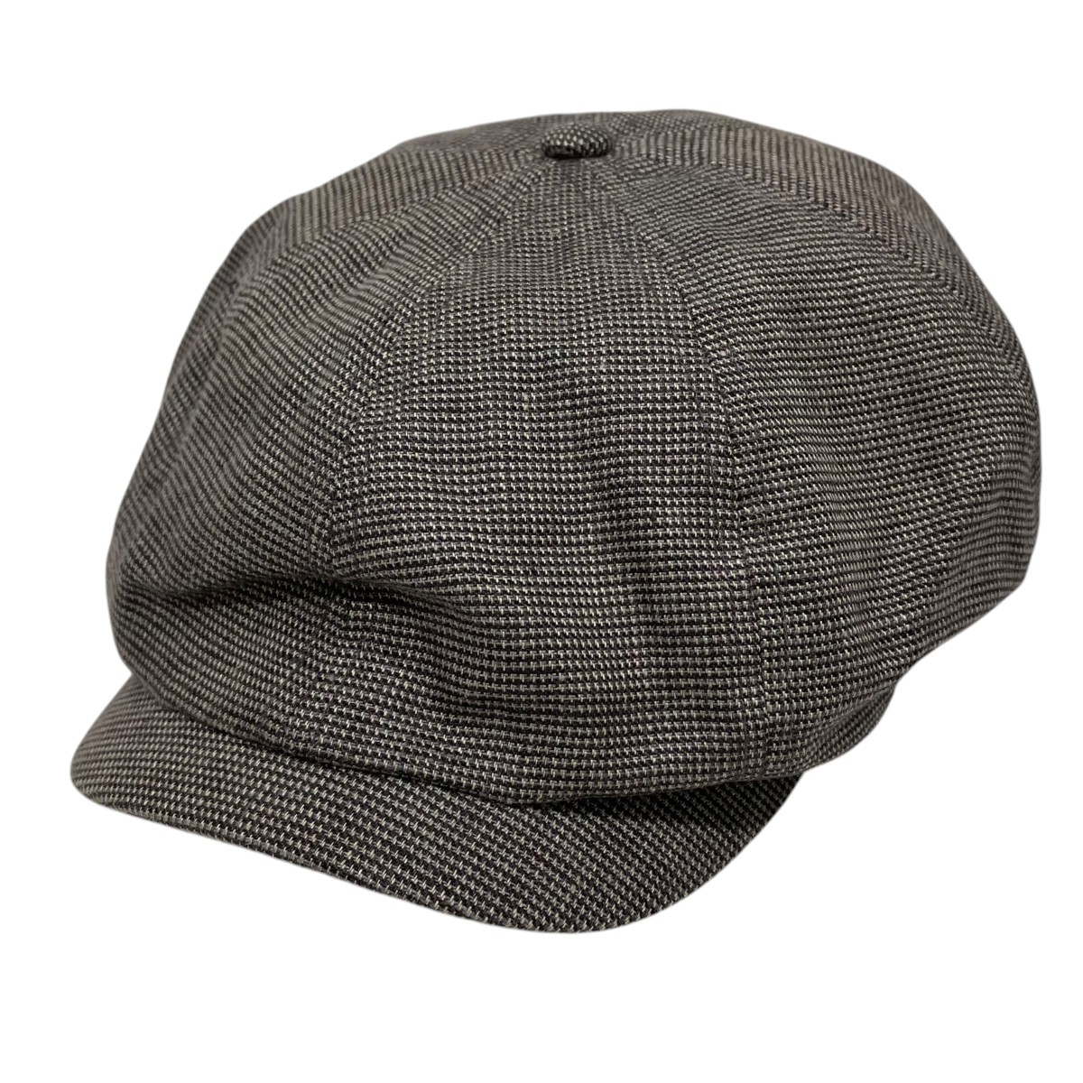 【中古】RRL ハウンドトゥースチェック柄リネンキャスケット 赤銅色・薄墨色 大きさ：M 【040626】（ダブルアールエル）