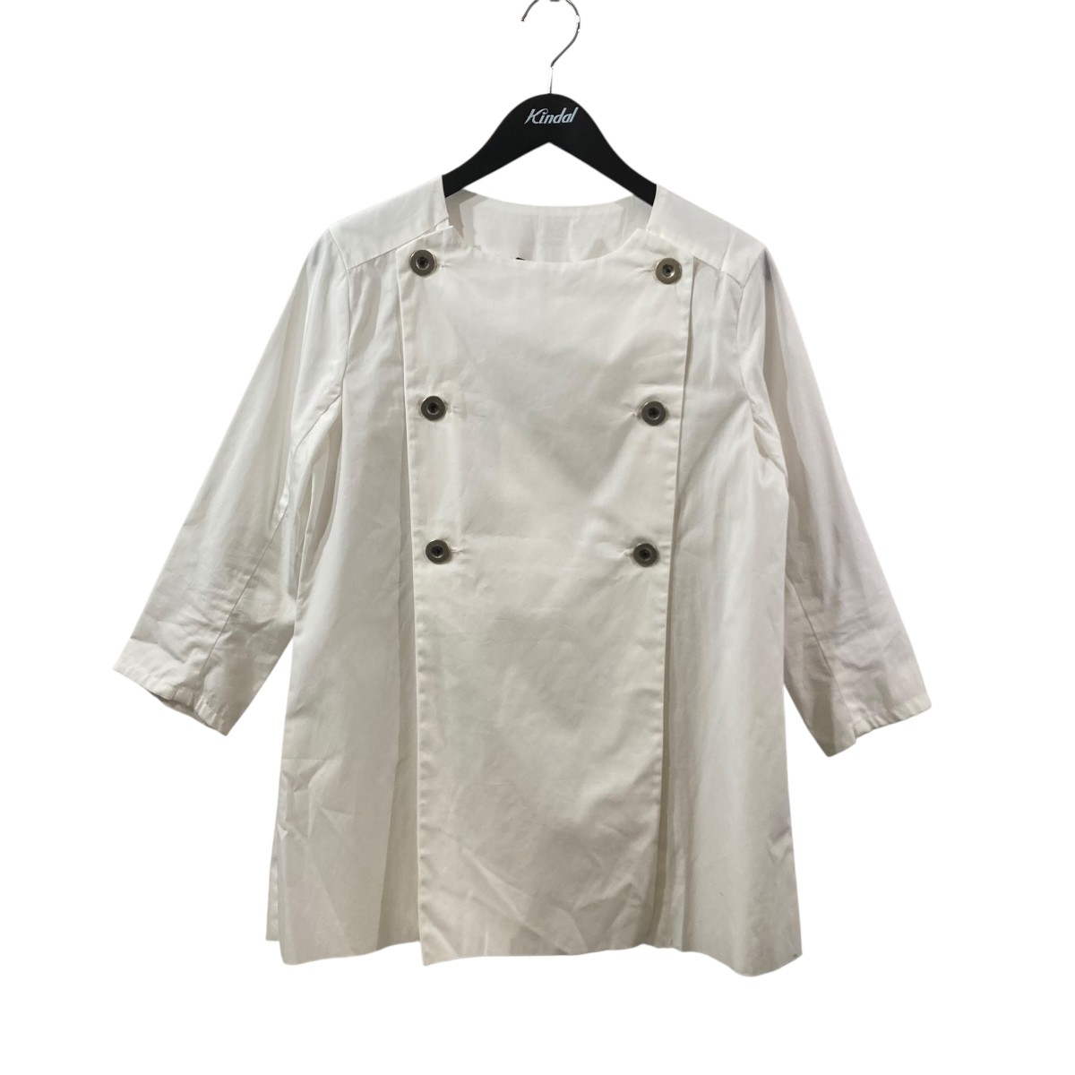 【中古】ISORINE まかない方プルオーバー 7214710 白いこと 大きさ：36 【040626】（イゾリン）