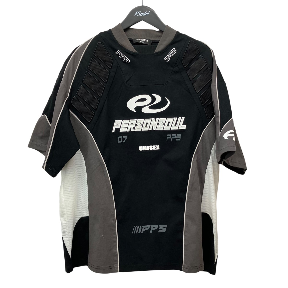 【中古】PERSONSOUL Racing Tee 取り組みＴシャツ 黒いこと 大きさ：L 【040626】（パーソンソウル）