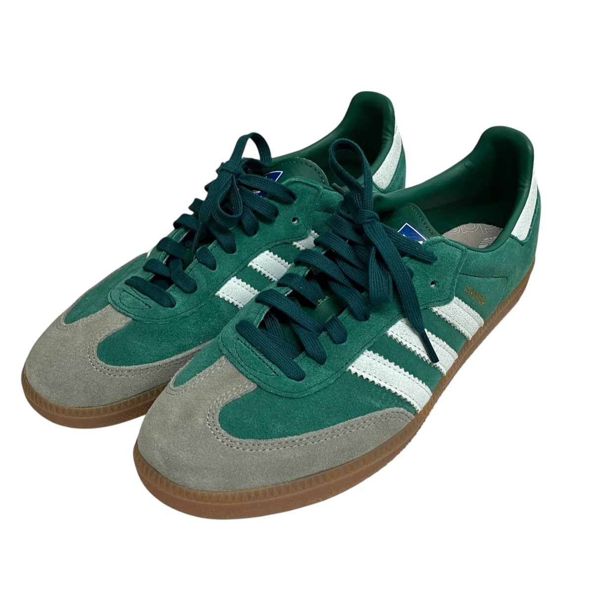 【中古】adidas Samba OG College Green ローカットスニーカー ID2054 緑であること 大きさ：28 【040626】（アディダス）
