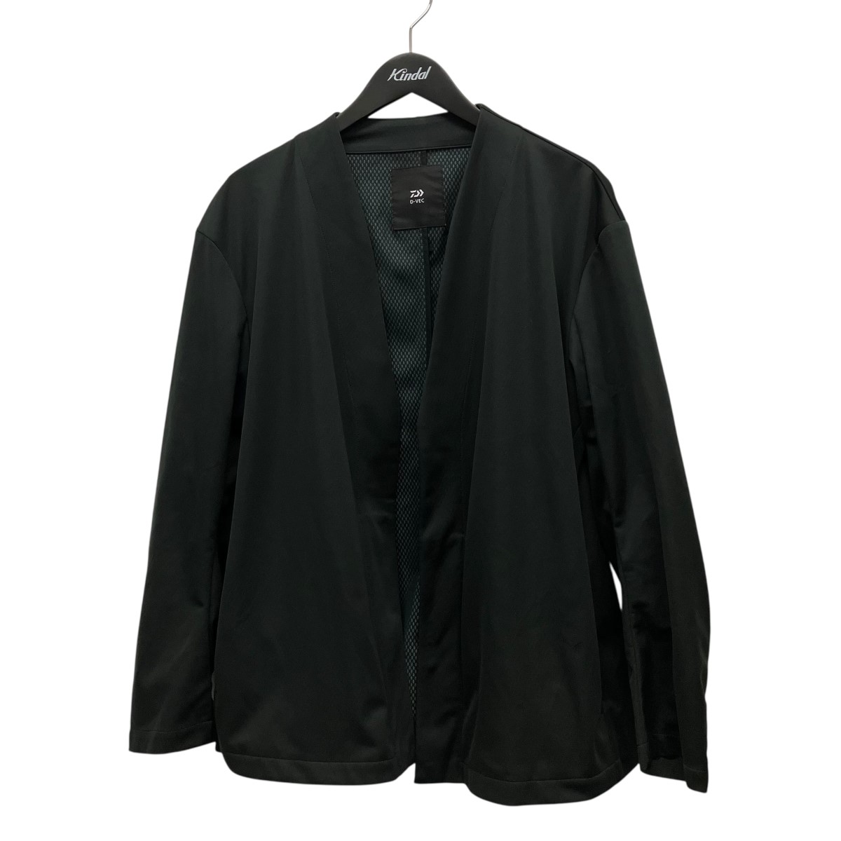 【中古】D-VEC WINDSTOPPER PRODUCTS BY GORE-TEX LABS SOFT SHELL NO COLLOR JACKET ゴアテックスノーカラージャケット VF-2JK60538 黒いこと 大きさ：3 【040626】（ディーベック）