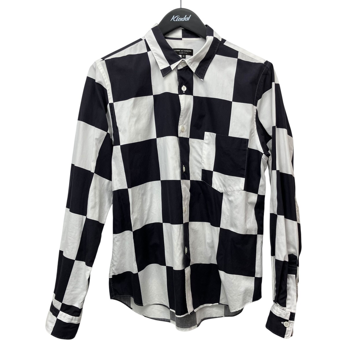 【中古】COMME des GARCONS HOMME PLUS 01SS 長袖色つや立ちはだかるプルオーバー PB 10038M 白いこと×米国海軍 大きさ：M 【040626】（コムデギャルソンオムプリュス）