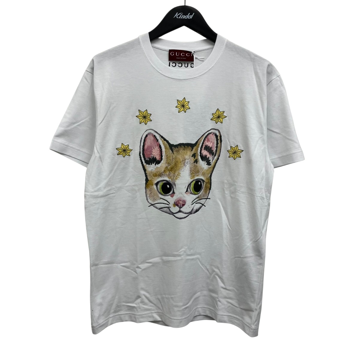 【中古】GUCCI×ヒグチユウコ 猫 ティーシャツ 白いこと 大きさ：XS 【050626】（グッチ×ヒグチユウコ）