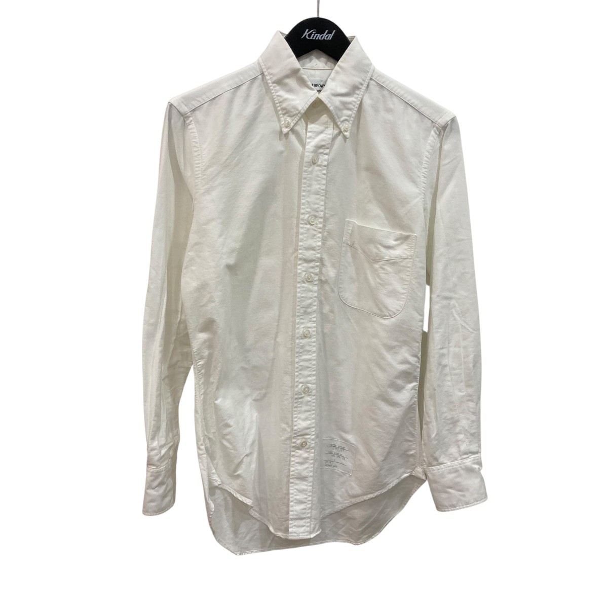 【中古】Thom Browne ボタンダウンシャツ 白いこと 大きさ：0 【050626】（トム・赤銅色）