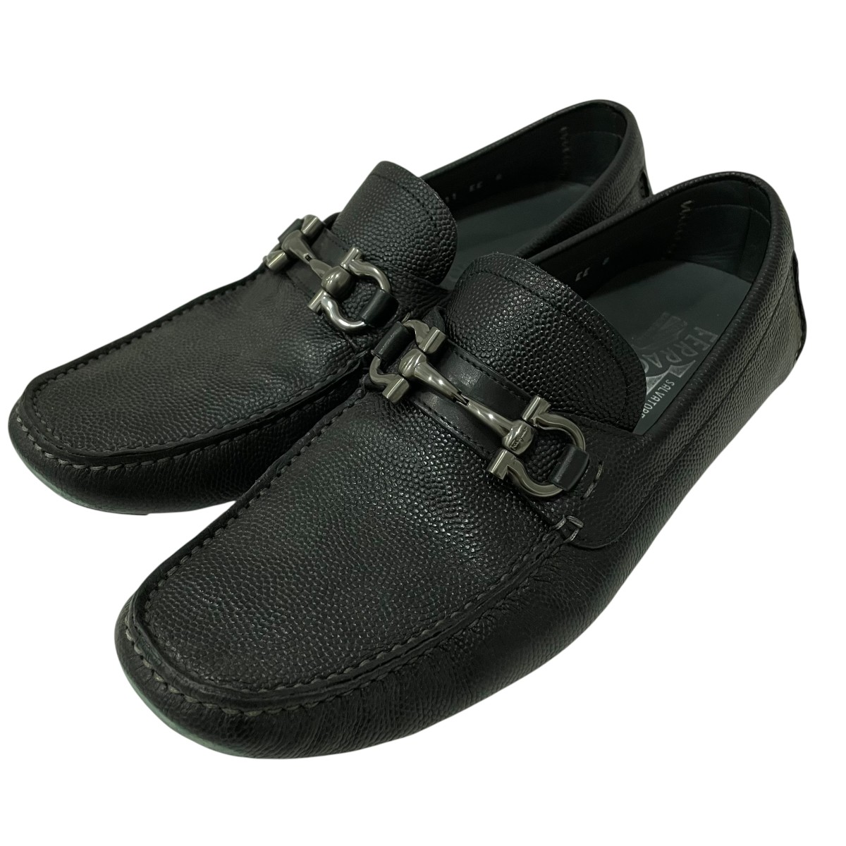 【中古】Ferragamo 置き目毛皮 黒いこと 大きさ：8 【050626】（フェラガモ）