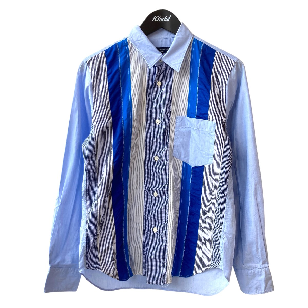 【中古】COMME des GARCONS HOMME 長袖プルオーバー HS-B007 青色 大きさ：XS 【050626】（コムデギャルソンオム）