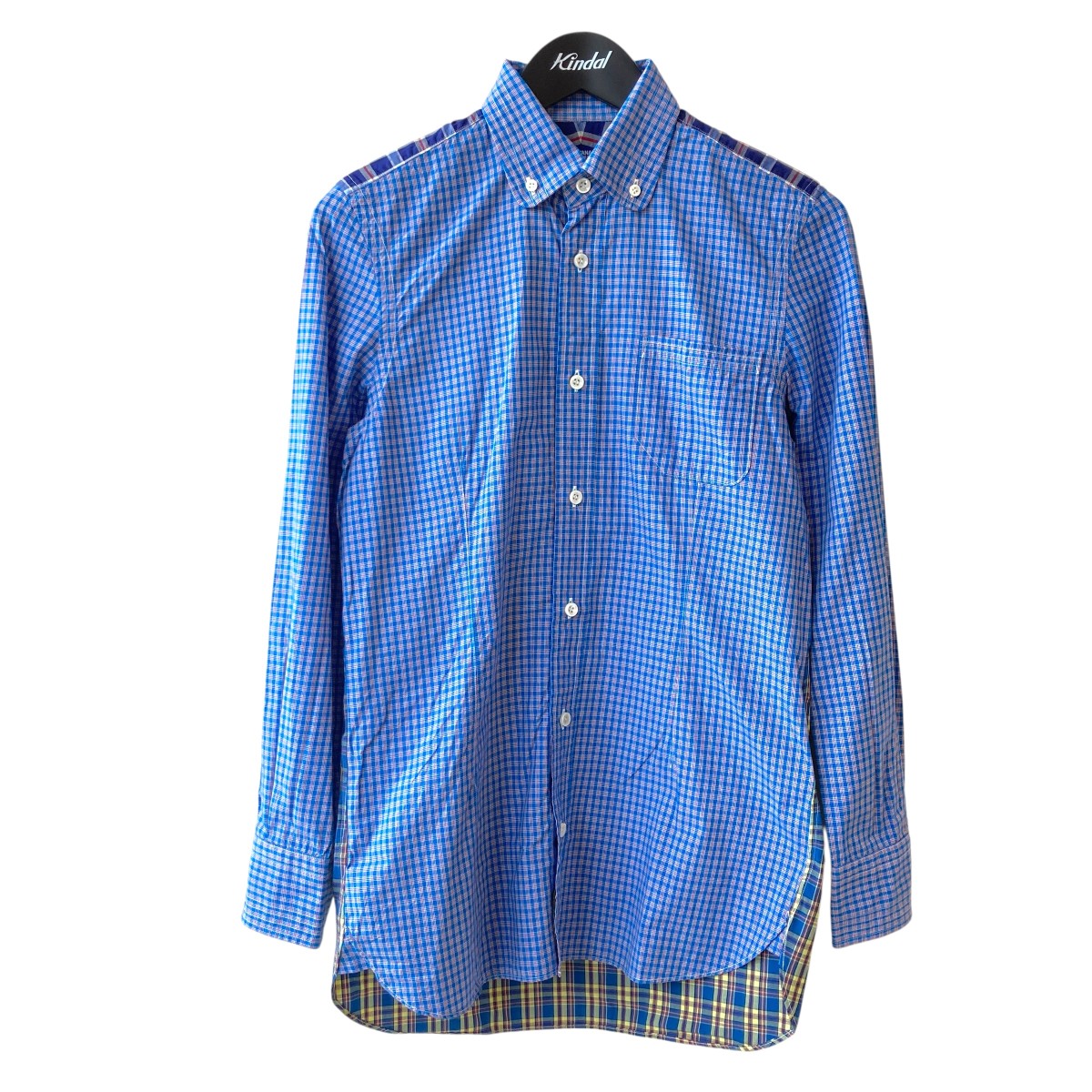 【中古】JUNYA WATANABE MAN 読み合わせる 長袖プルオーバー WF-B017 青色、黄色 大きさ：XS 【050626】（ジュンヤワタナベマン）