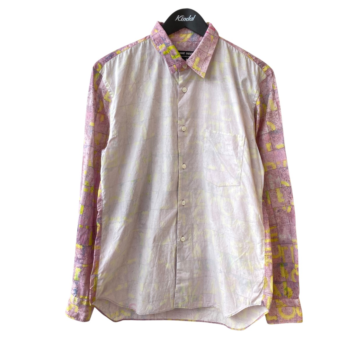 【中古】COMME des GARCONS HOMME DEUX 長袖プルオーバー DJ-B026 サクラ色、黄色 大きさ：S 【050626】（コムデギャルソンオムドゥ）