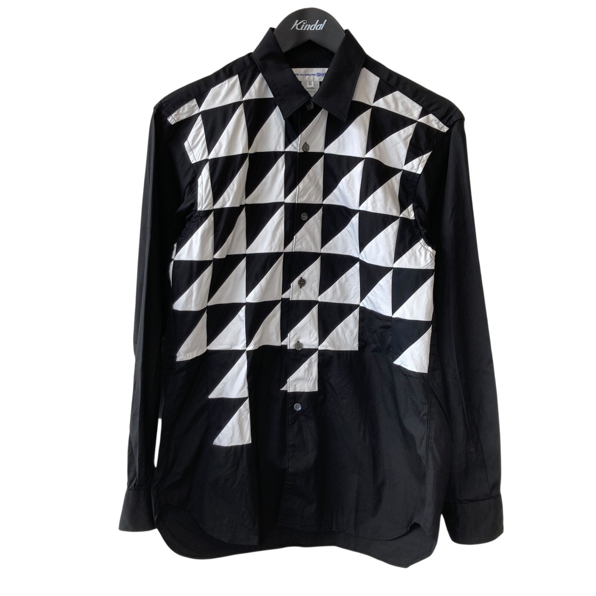 【中古】COMME des GARCONS SHIRT 長袖プルオーバー FG-B041 黒いこと、白いこと 大きさ：XS 【050626】（コムデギャルソンシャツ）