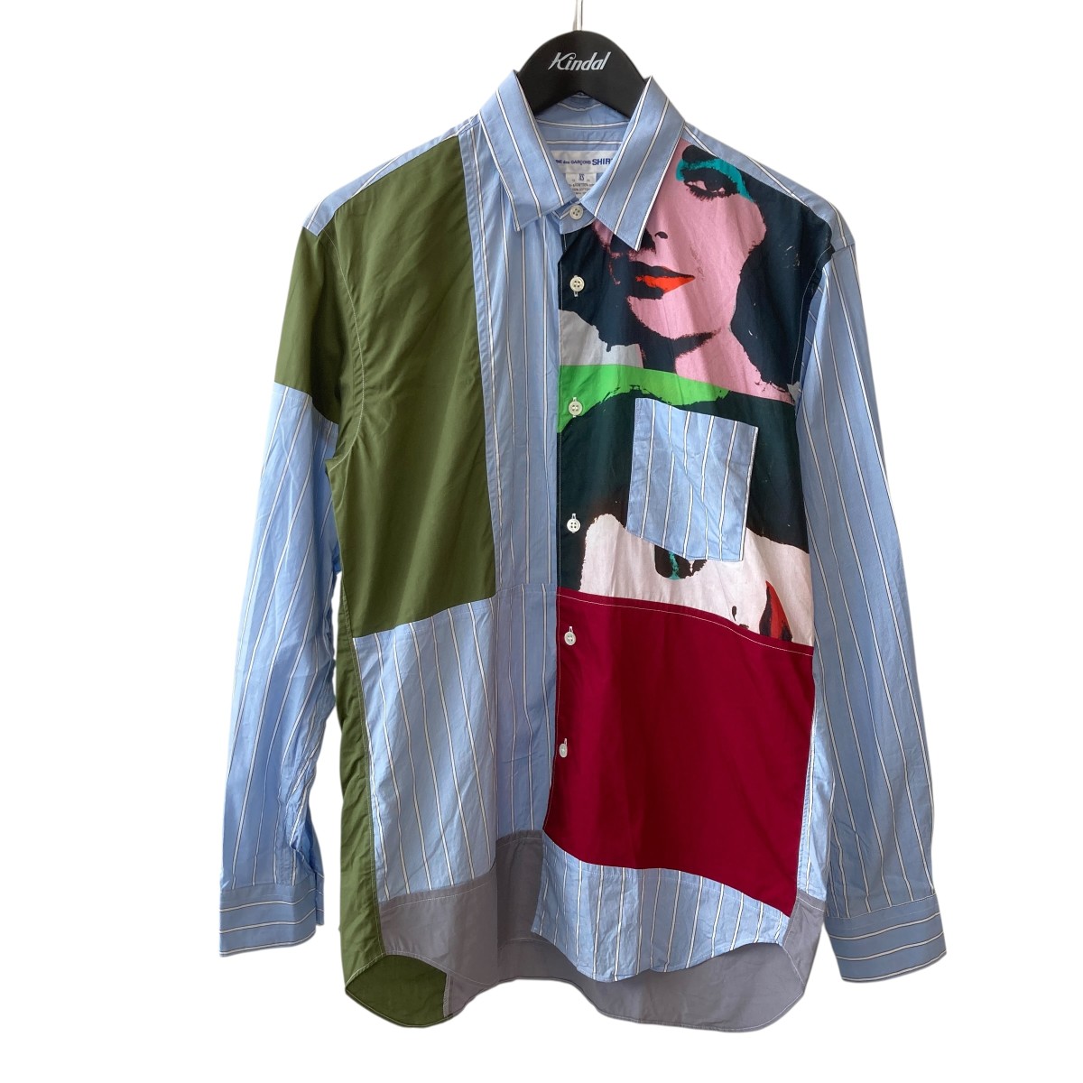 【中古】COMME des GARCONS SHIRT 長袖プルオーバー FM-B014 青碧、さくら色、白いこと 大きさ：XS 【050626】（コムデギャルソンシャツ）