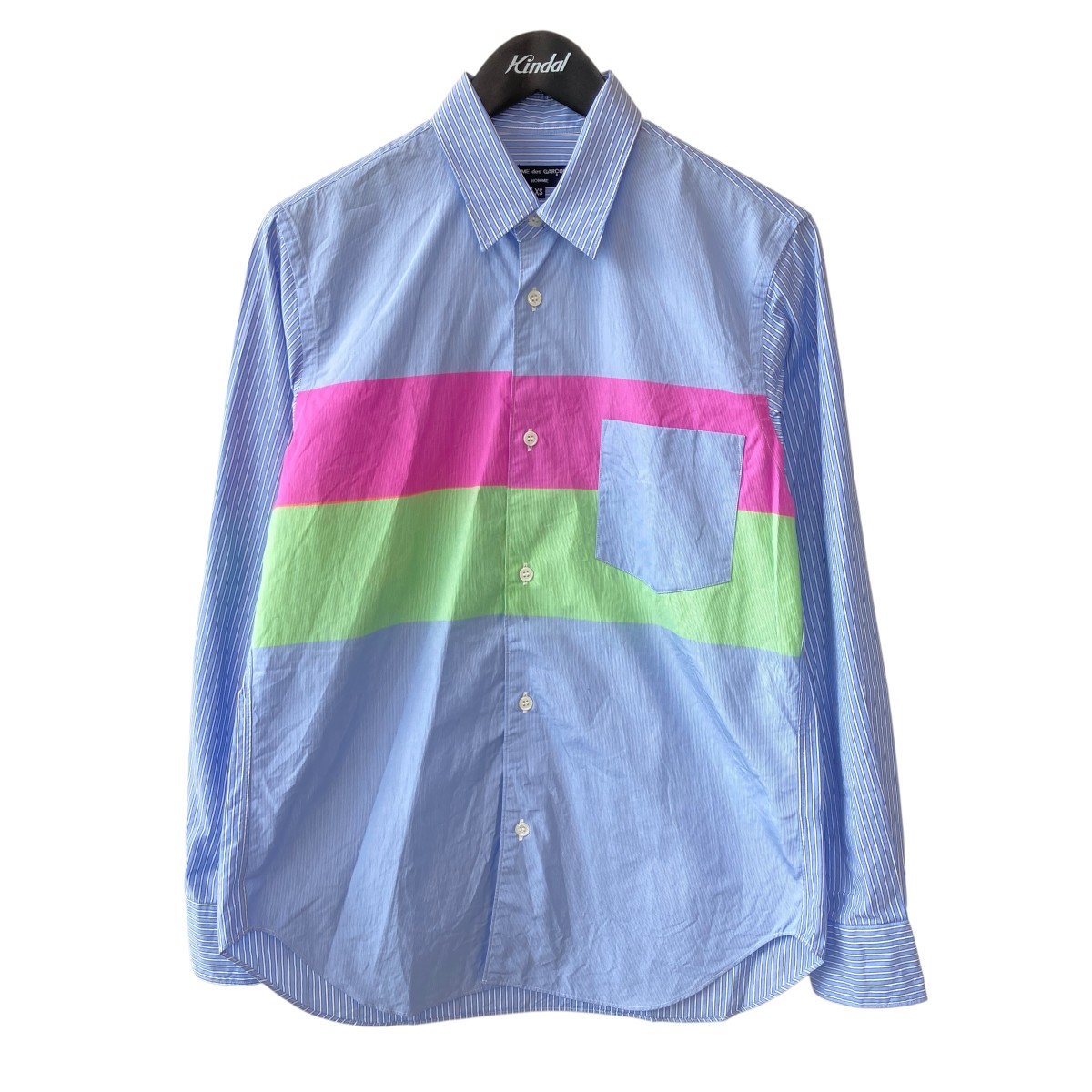 【中古】COMME des GARCONS HOMME 長袖プルオーバー HB-B002 青色、サクラ色 大きさ：XS 【050626】（コムデギャルソンオム）