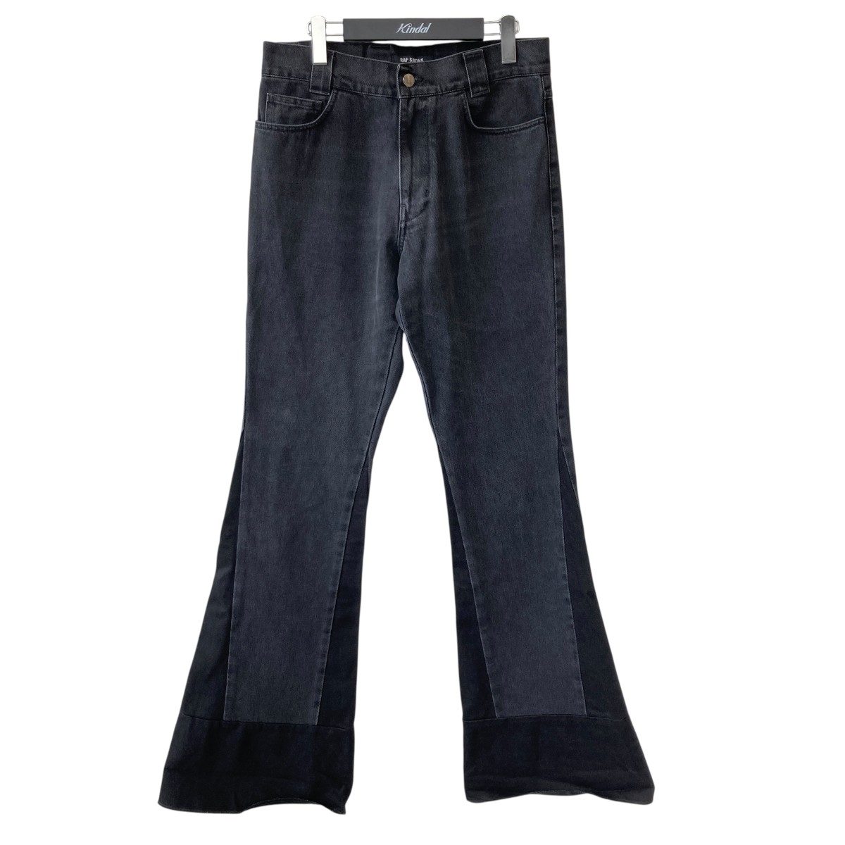 【中古】RAF SIMONS Flared Denim Workwear Pants フレアデニムパンツ 211-M332-10134 黒いこと 大きさ：30 【050626】（ラフシモンズ）
