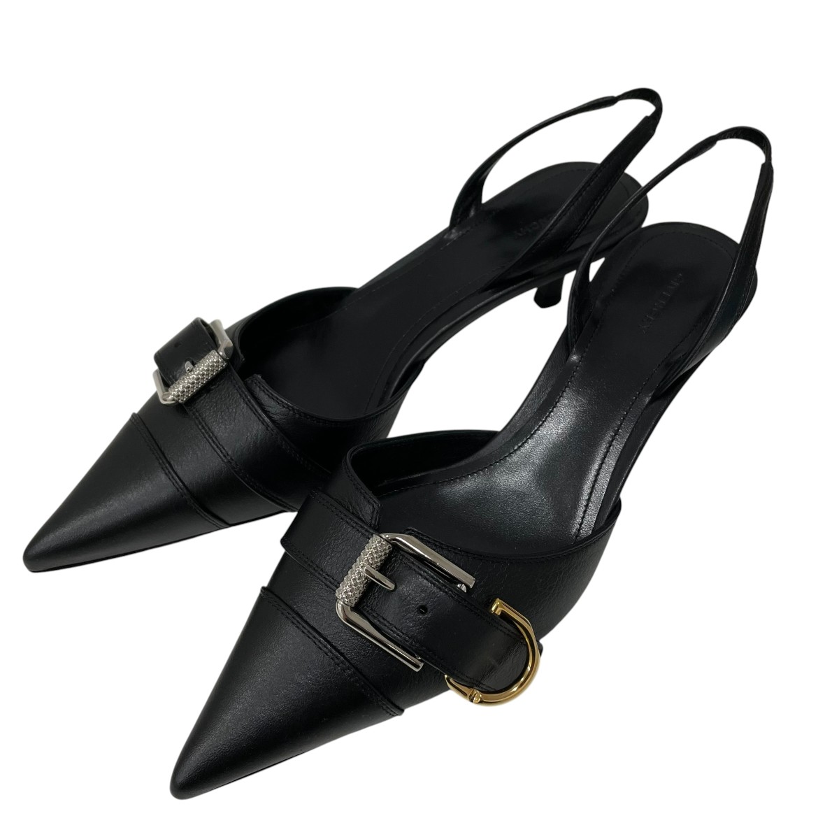 【中古】GIVENCHY Voyou Slingbacks In Leather パンプス BE308XE257001 黒いこと 大きさ：36 【050626】（ジバンシィ）