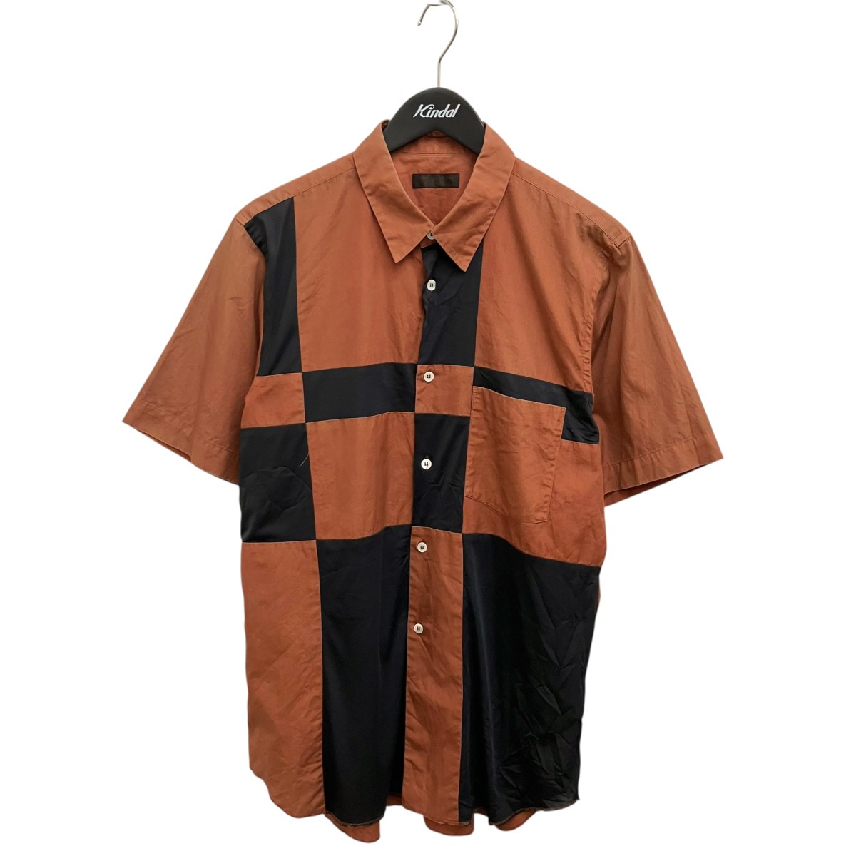 【中古】COMME des GARCONS HOMME PLUS 半袖プルオーバー PI-B019 赤銅色×黒いこと 大きさ：- 【050626】（コムデギャルソンオムプリュス）