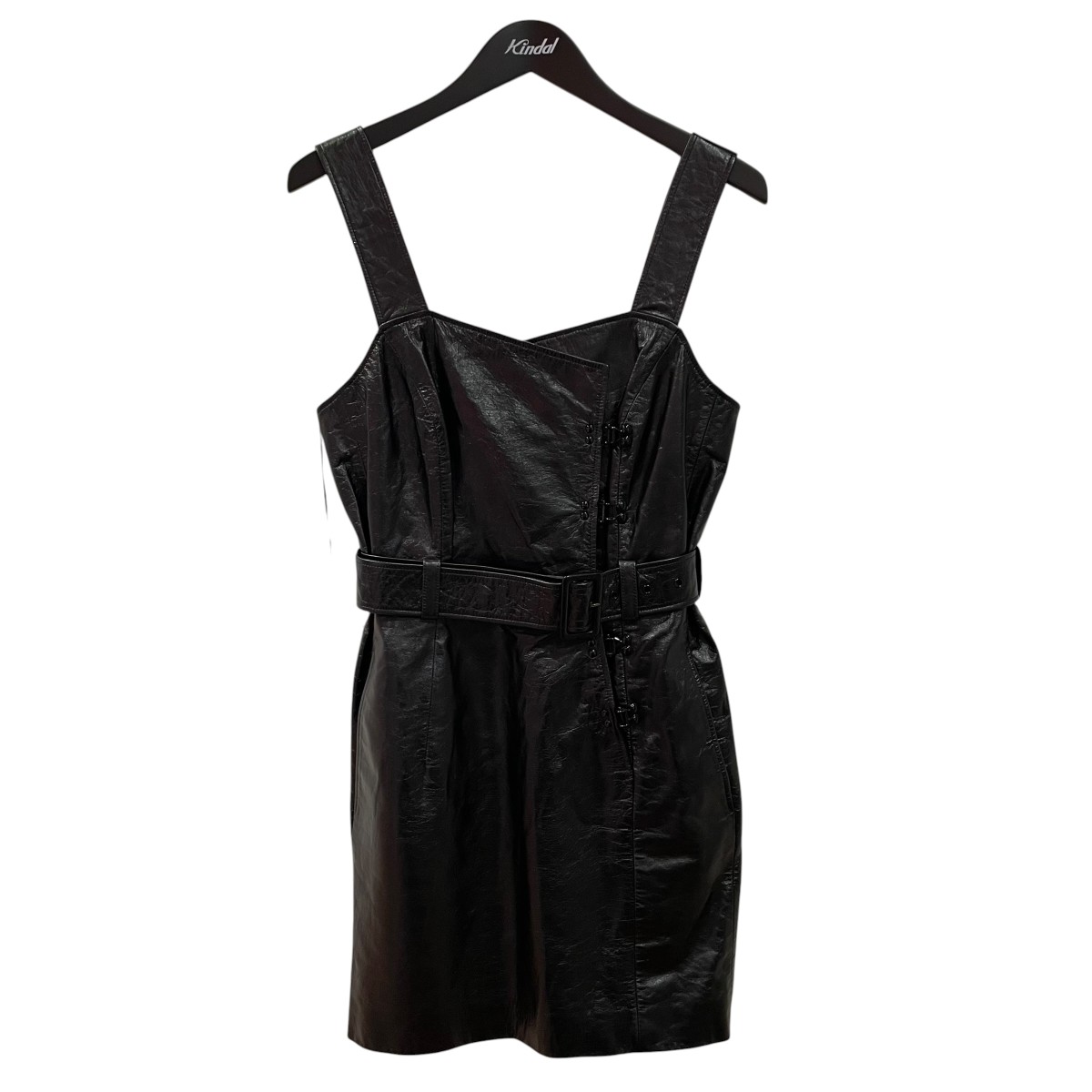 【中古】Olivier Theyskens なめし革御召しもの OP OT KS 0030 黒いこと 大きさ：34 【040626】（オリヴィエティスケンス）