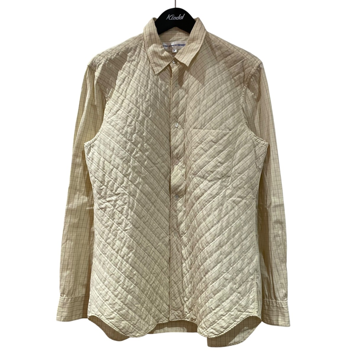 【中古】COMME des GARCONS SHIRT 長袖プルオーバー d-tk9210 ベージュ 大きさ：M 【040626】（コムデギャルソンシャツ）
